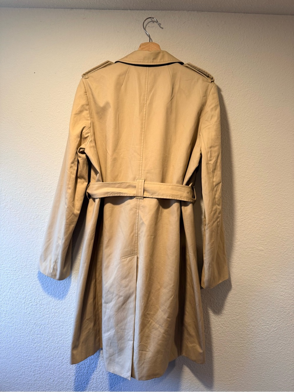 J.CREW Women's Tan Trench Coat with Waist Tie - Picture 3 of 5